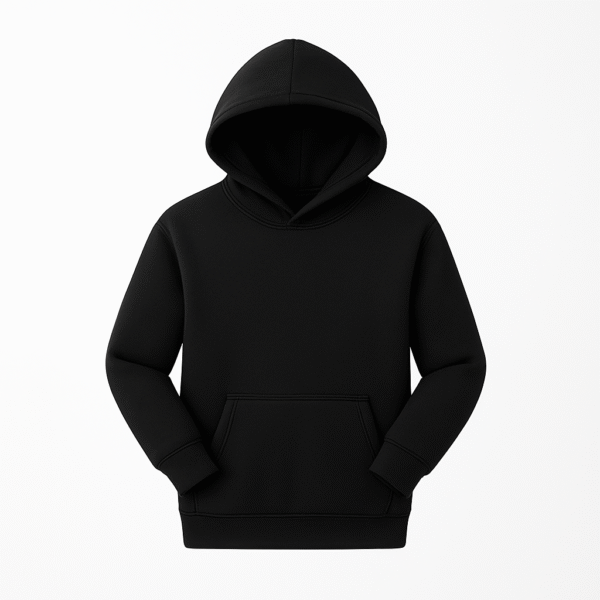 Kids Plain Hoodie (Black)
