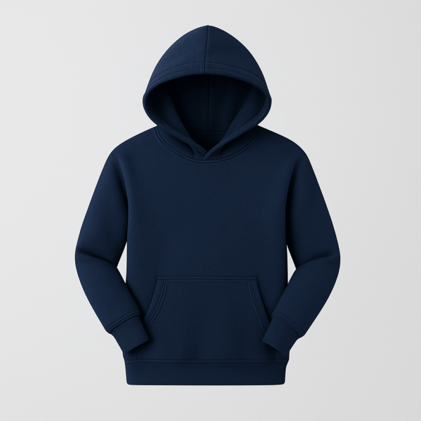 Kids Plain Hoodie (Navy Blue)