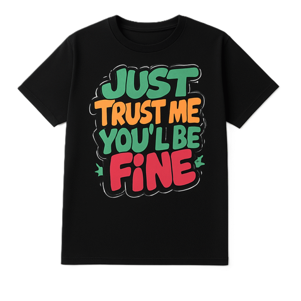 Round Neck Printed T-shirt (Black)