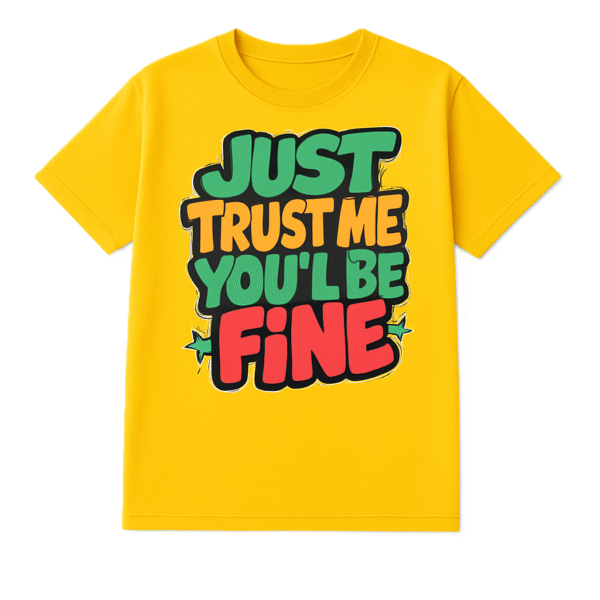 Round Neck Printed T-shirt (Yellow)