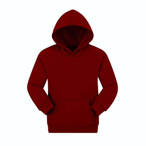 Kids Plain Hoodie (Red)