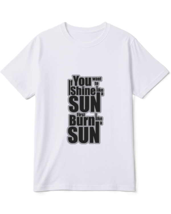 Round Neck Printed T-shirt (White)