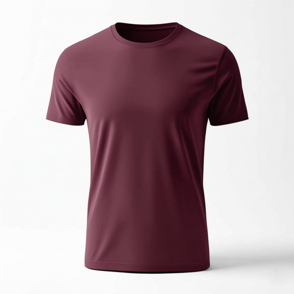 Round Neck T-shirt (Meroon)